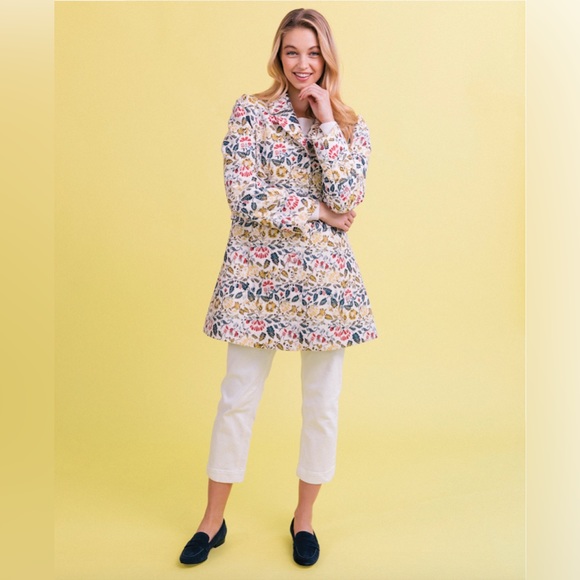 Gal Meets Glam Sabrina Floral Jacquard Coat Size XS - Picture 1 of 9